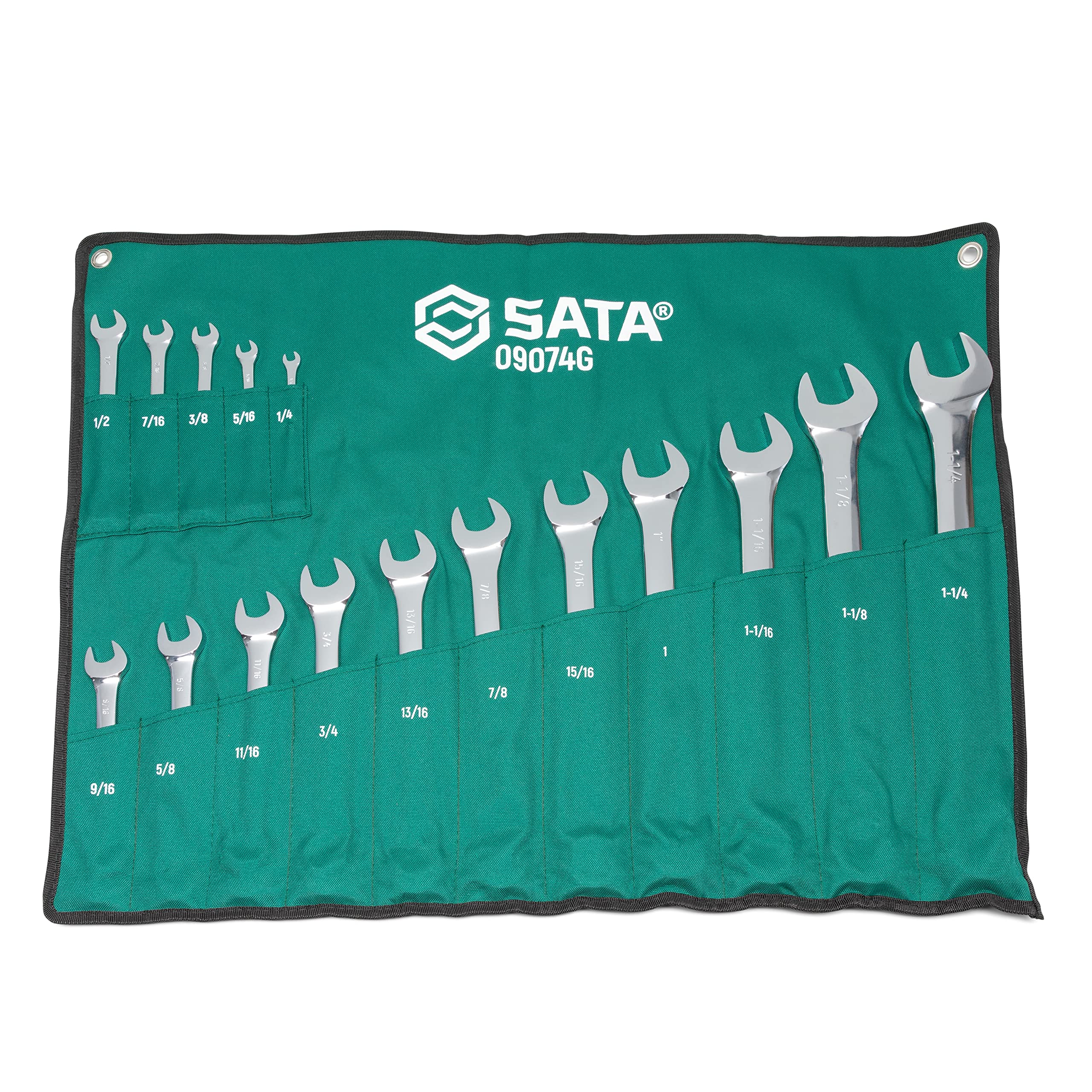 SATA 16 Piece 12 Point Combination Wrench Set | SAE sizes 1